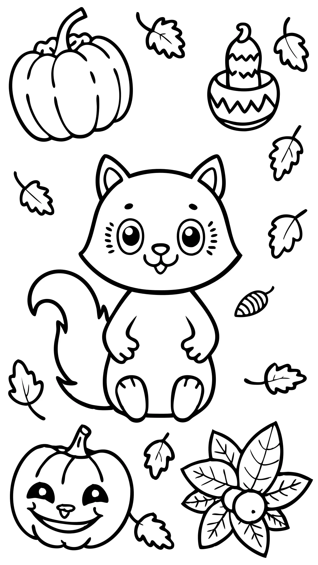 kindergarten fall coloring pages